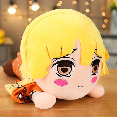 Anime Demon Slayer Plüsch Puppe Kissen Agatsuma Zenitsu Spielzeug Doll Gelb