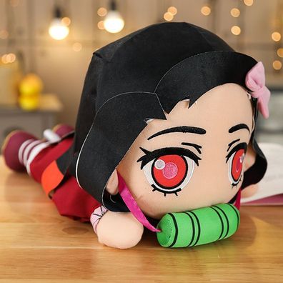 Anime Demon Slayer Plüsch Puppe Kissen Kamado Nezuko Spielzeug Doll Rot