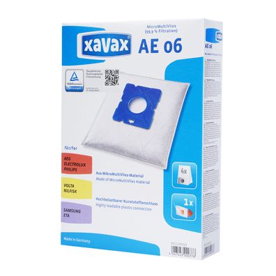 Xavax 4x Staubsaugerbeutel AE01 passend für AEG 50 Swirl Y05 Samsung VP77 VP95B