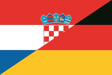 Aufkleber Fahne Flagge Kroatien-Deutschland in verschiedene Größen