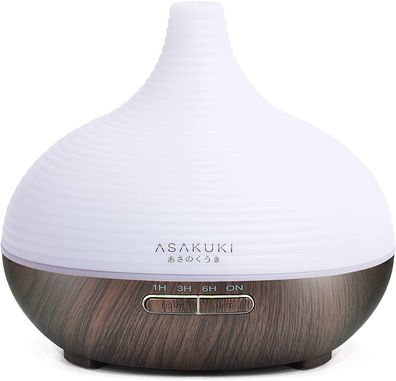 Asakuki Aroma Diffuser für Duftöle 300ml Premium Ultraschall Luftbefeuchter