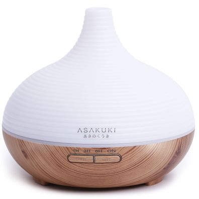 Asakuki Aroma Diffuser für Duftöle 300ml Premium Ultraschall Luftbefeuchter