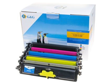 G&G Image Toner Kombipack- kompatibel mit Brother TN-230 schwarz, cyan, magenta, gelb