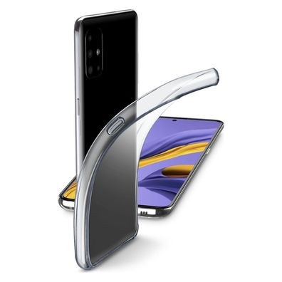 Cellularline Fine Klare Schutzhülle für Samsung Galaxy A51 Silikon Case Cover