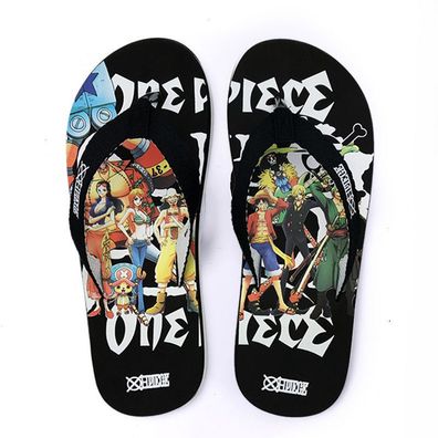 Herren Damen Luffy Zoro Sanji One Piece Slippers Flip Flops Strandschuhe