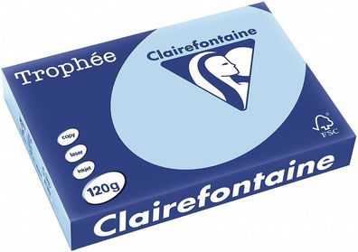Clairefontaine Trophée 1213C Eisblau 120g/ m² DIN-A4 - 250 Blatt