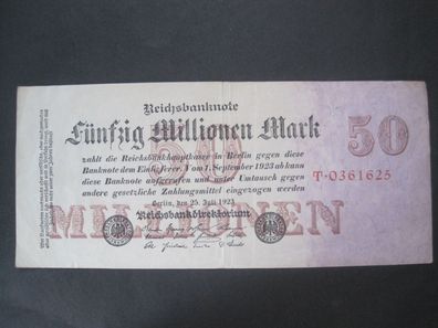 Reichsbanknote 50 millionen mark 25.07.1923 (GB 988)