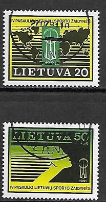 Litauen gestempelt Michel-Nummer 482-483