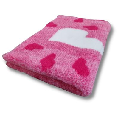 Vet Bed Hundedecke Hundebett Schlafplatz 150 x 100 cm Big Heart rosa