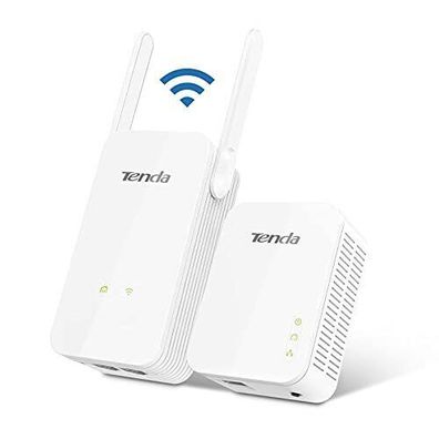 Tenda PH5 WLAN Wifi Powerline Adapter Set 1000Mbit/ s 3 LAN-Ports Plug&Play Weiß