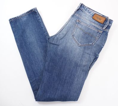 Diesel Damen Jeans Getlegg W26 L32 26/32 blau gerade Slim-Skinny Stretch F1093
