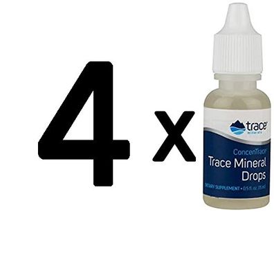 4 x ConcenTrace Trace Mineral Drops - 15 ml.