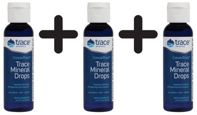 3 x ConcenTrace Trace Mineral Drops - 59 ml.