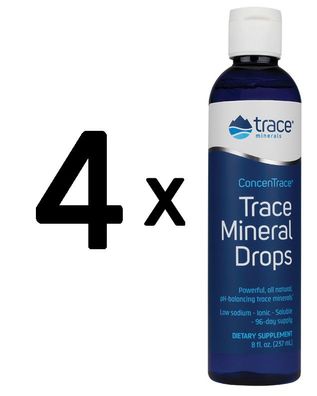 4 x ConcenTrace, Trace Mineral Drops - 237 ml.