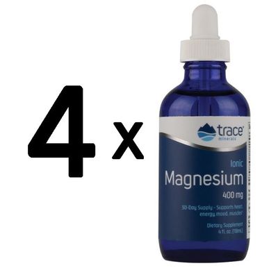 4 x Ionic Magnesium, 400mg - 59 ml.
