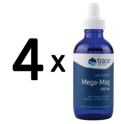 4 x Mega-Mag, 400mg - 118 ml.