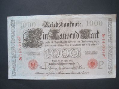 Reichsbanknote 1000 Mark 21.04.1910 (GB 712 )