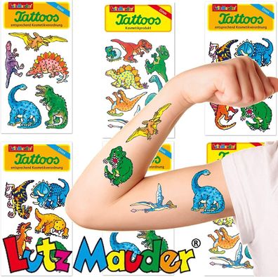40x DINO Tattoos - Dinos T-REX Tattoo Kindergeburtstag Kindertattoos Mitgebsel