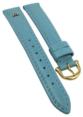 Maurice Lacroix Soft-Kalb Uhrenarmband 15mm blau Leder rembordiert
