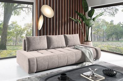 Sofa 3-Sitizer DRACO mit Schlaffunktion + Bettkasten Couch Wohnzimmer Polstermöbel