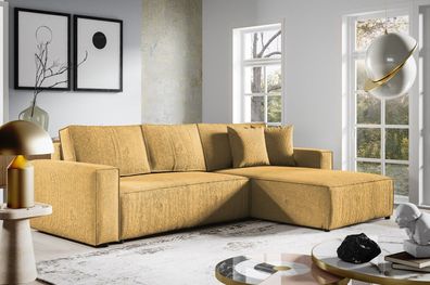 L-förmig Ecksofa ELIAS Couch mit Schlaffunktion + Stauraum Sofa 290cm Wohnzimmer