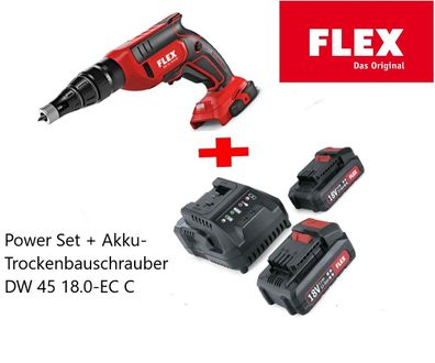 Flex Power Set + Akku-Trockenbauschrauber DW 45 18.0-EC C # 505943