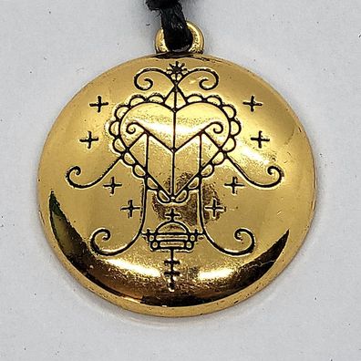 Oshun Voodoo Loa Veve Amulett ERZULI FREDA 25 mm für Wohlstand Schutz Liebe