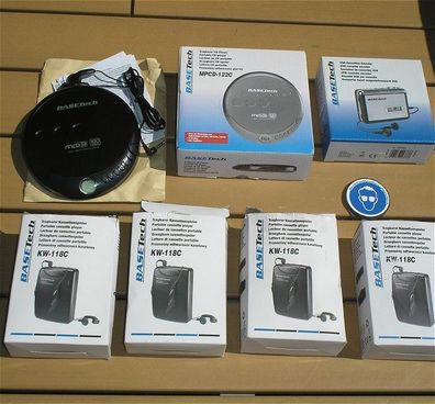 4x tragbarer Kassettenspieler KW-118C 2x CD-Player CD-Spieler 1x USB Encoder