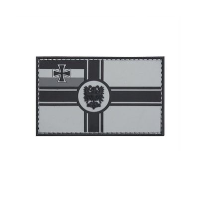 Grau Reichskriegsflagge Patch 3D Rubber Preußen Kaiserliche 8x5cm #23048