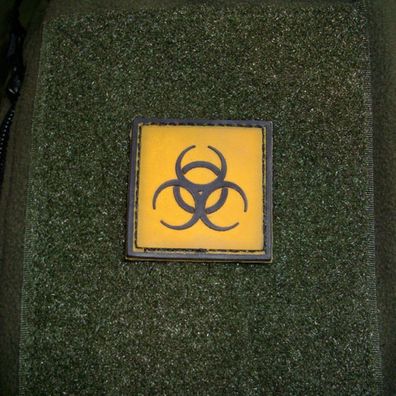 Tactical Biohazard Gefahr Zombie ABC Waffen Symbol 3D Rubber Patch 4x4cm #16277
