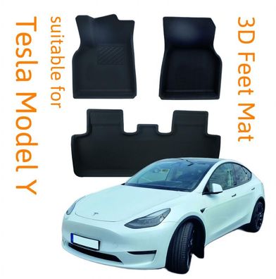 3D Fußmatten Set passend für Tesla Model Y / Performance Gummimatten rutschfest