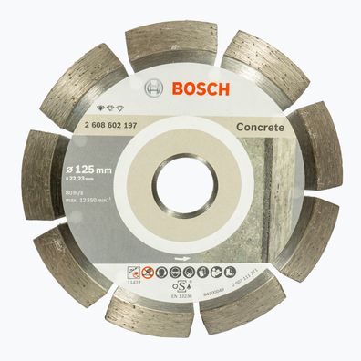 Bosch Diamanttrennscheibe Ø 125 mm (Standard for Concrete, Schnitte in Beton)