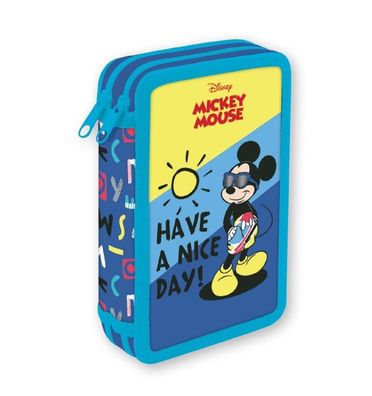 Disney Federmäppchen Doppeldecker Schüleretui "Mickey Mouse", gefüllt