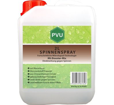 PVU 2L Spinnenspray Spinnen Gift Mittel gegen Spinnen Vernichter Abwehr frei EX
