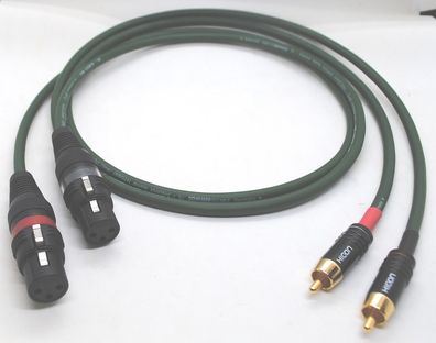 Sommercable "Albedo" / HighEnd Adapterkabel Cinch auf XLR female / Hicon Connectors