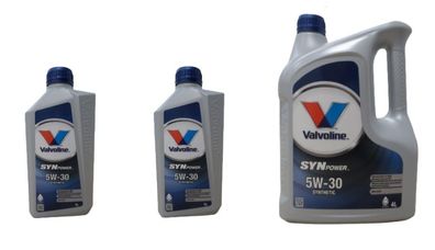 4L + 2 x 1L 6 Liter Valvoline Synpower 5W-30 Oil für VW, Mercedes, Fiat, Hummer