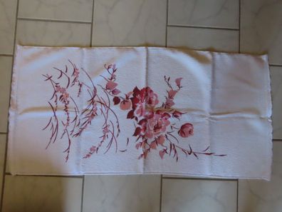 Handtuch Frottiertuch mit rosa Blumen 100 x 50 cm/ Vossen