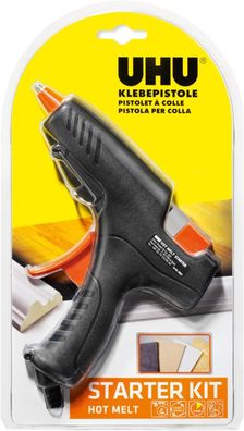 UHU 48365 Heißklebepistole Hot Melt Starter-Kit (Pistole + 6 Patronen)
