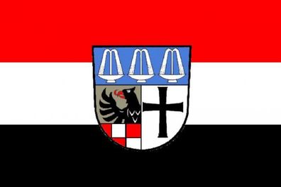 Aufkleber Fahne Flagge Landkreis Bad Kissingen in verschiedene Größen