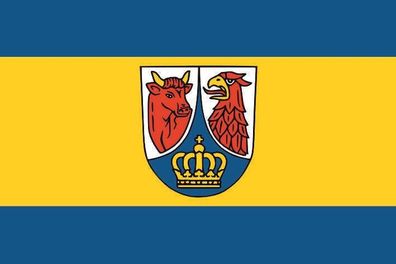 Aufkleber Fahne Flagge Landkreis Dahme-Spreewald in verschiedene Größen