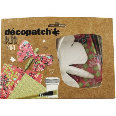 Décopatch KIT021C Bastel Set Pappmaché Mini Schmetterling (ideal für Kinder, 19 x ...