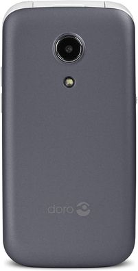 Doro 2414 GSM Mobiltelefon im edlen Klappdesign stahl/ weiß Neutrale Verpackung