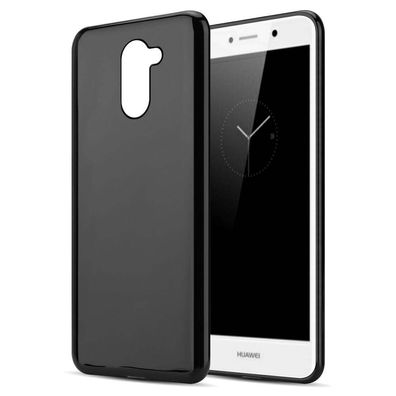 Cadorabo Hülle kompatibel mit Huawei Enjoy 7 PLUS in Schwarz - Schutzhülle aus ...