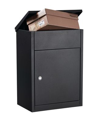 Allux 500 Paketbriefkasten schwarz für Wandmontage und Ständermontage