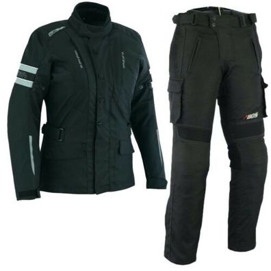 Motorrad Textil Kombi Schwarz Damen Motorrad Textil Kombi mit Protektoren Neu