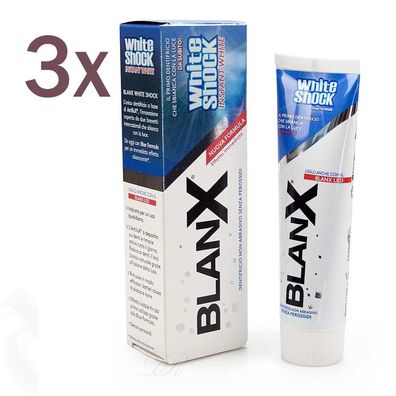 BlanX White Shock zahnschmelzschonende Zahnpasta 3x 75 ml