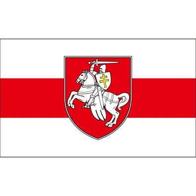 Weißrussland weißer Ritter Pagonya Flagge Banner - Sandfarbe / 60 x 90 cm