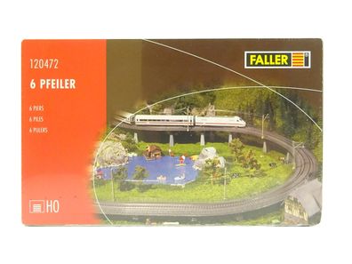 Modellbahn Brücken Pfeiler 6 Stück, Faller H0 120472 neu OVP