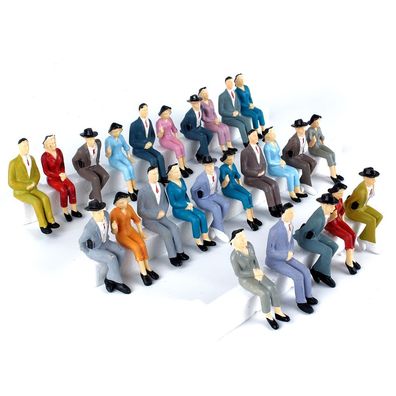 25 Stk. Modellbau Figuren 1:24 Spurweite G sitzende Männer Frauen 1:25 (0,51€/1Stk)