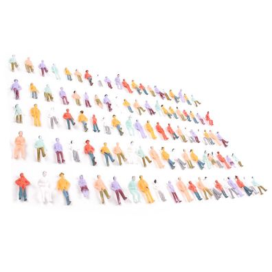 100 Stück Figuren bemalt sitzend stehend 1:76 Modellbau Figuren 1:72 (0,08€/1Stk)